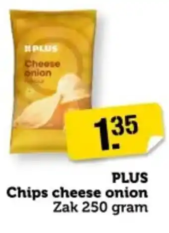 Coop PLUS Chips cheese onion aanbieding