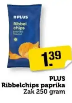 Coop PLUS Ribbelchips paprika aanbieding