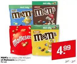 Coop M&M's of Maltesers aanbieding