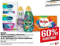 Coop Robijn Klein & krachtig collections  of wascapsules of Dr. Beckman Oxi vlekverwijderaa aanbieding