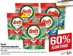 Coop Dreft Vaatwascapsules aanbieding