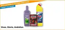 Coop Unox, Glorix, Andrélon aanbieding