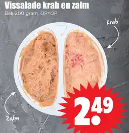 Dirk Vissalade krab en zalm aanbieding