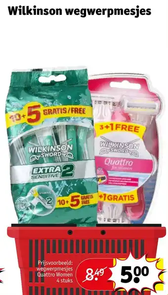 Kruidvat Wilkinson wegwerpmesjes aanbieding