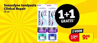 Kruidvat Sensodyne tandpasta clinical repair aanbieding