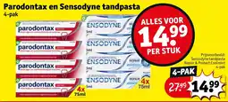 Kruidvat Parodontax en Sensodyne tandpasta aanbieding