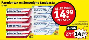 Kruidvat Parodontax en Sensodyne tandpasta aanbieding