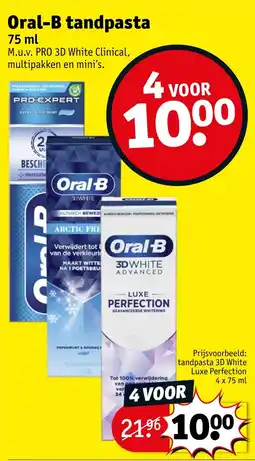 Kruidvat Oral-B tandpasta aanbieding