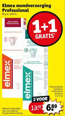 Kruidvat Elmex mondverzorging professional aanbieding