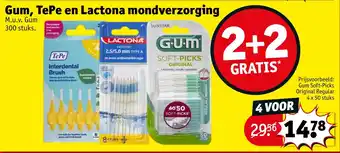 Kruidvat Gum tepe en lactona mondverzorging aanbieding