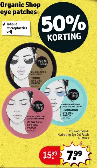 Kruidvat Organic Shop eye patches aanbieding