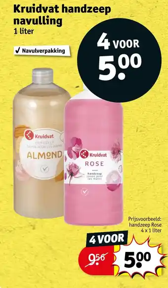 Kruidvat Kruidvat handzeep navulling aanbieding