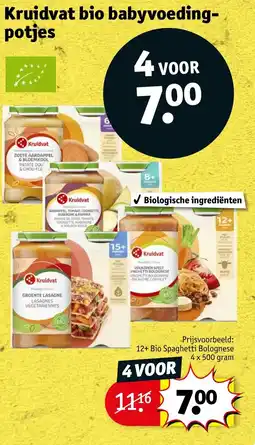 Kruidvat Kruidvat bio babyvoeding potjes aanbieding