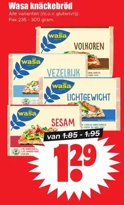 Dirk Wasa knäckebröd aanbieding