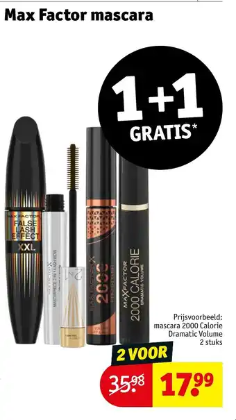 Kruidvat Max Factor mascara aanbieding