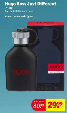 Kruidvat Hugo boss just different aanbieding