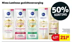 Kruidvat Nivea luminous gezichtsverzorging aanbieding