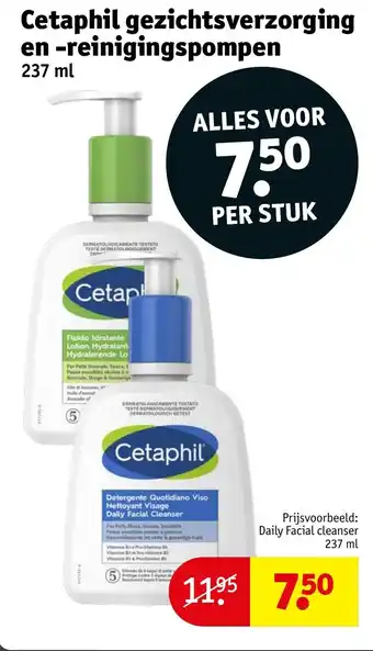 Kruidvat Cetaphil gezichtsverzorging en reinigingspompen aanbieding