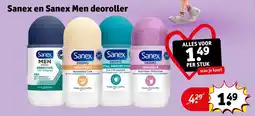 Kruidvat Sanex en sanex men deoroller aanbieding