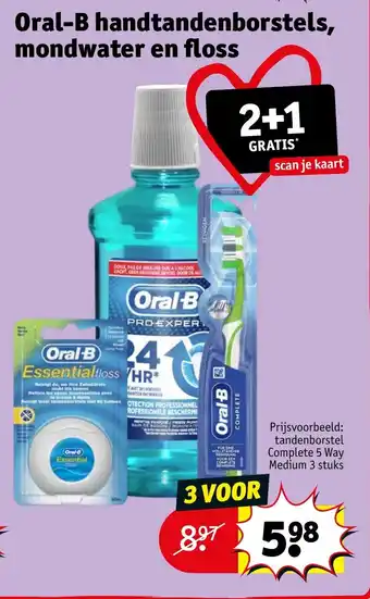 Kruidvat Oral-B handtandenborstels mondwater en floss aanbieding