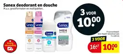 Kruidvat Sanex deodorant en douche aanbieding