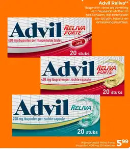 Trekpleister Advil Reliva aanbieding