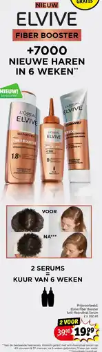 Kruidvat Elvive fiber booster anti haaruitval serum aanbieding