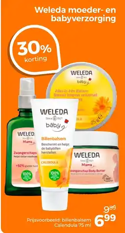 Trekpleister Weleda moeder en babyverzorging aanbieding