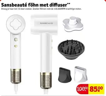 Kruidvat Sansbeauté föhn met diffuser aanbieding