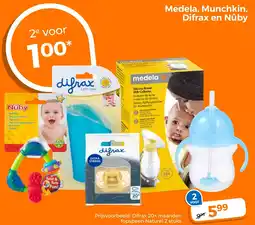 Trekpleister Medela, Munchkin, Difrax en Nûby aanbieding