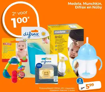 Trekpleister Medela, Munchkin, Difrax en Nûby aanbieding