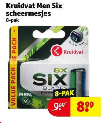 Kruidvat Kruidvat men six scheermesjes aanbieding