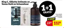 Kruidvat King C Gillette Intimate en Venus Huid en Schaamhaar aanbieding