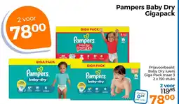 Trekpleister Pampers Baby Dry Gigapack aanbieding