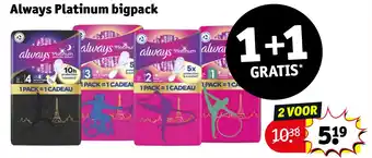 Kruidvat Always Platinum bigpack aanbieding