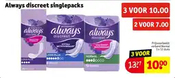 Kruidvat Always discreet singlepacks aanbieding