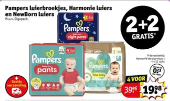 Kruidvat Pampers luierbroekjes harmonie luiers en newborn luiers aanbieding