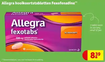 Kruidvat Allegra hooikoortstabletten fexofenadine aanbieding