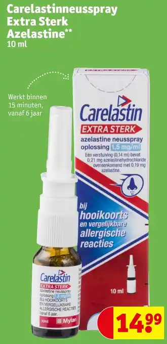 Kruidvat Carelastinneusspray extra sterk azelastine aanbieding