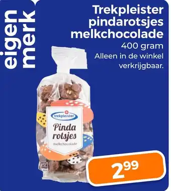 Trekpleister Trekpleister pindarotsjes melkchocolade aanbieding