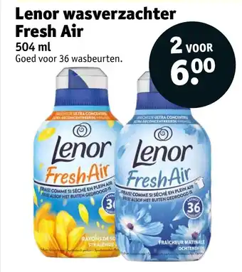 Kruidvat Lenor wasverzachter fresh air aanbieding