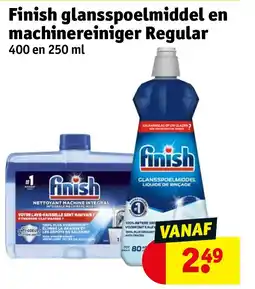 Kruidvat Finish glansspoelmiddel en machinereiniger regular aanbieding