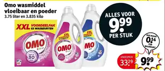 Kruidvat Omo wasmiddel vloeibaar en poeder aanbieding