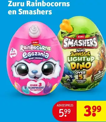 Kruidvat Zuru Rainbocorns en Smashers aanbieding