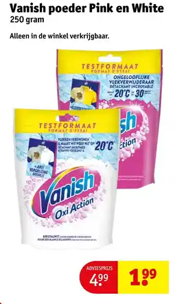 Kruidvat Vanish poeder pink en white aanbieding