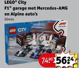 Kruidvat LEGO City F1 garage met Mercedes AMG en Alpine auto's aanbieding