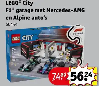 Kruidvat LEGO City F1 garage met Mercedes AMG en Alpine auto's aanbieding