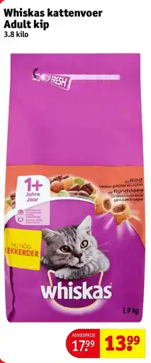 Kruidvat Whiskas kattenvoer adult kip aanbieding