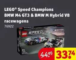 Kruidvat LEGO Speed Champions BMW M4 GT3 & BMW M Hybrid V8 racewagens aanbieding