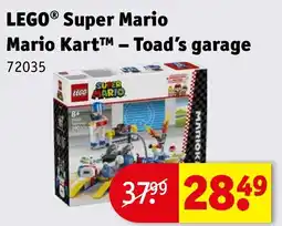 Kruidvat LEGO Super Mario Mario Kart  Toad's garage aanbieding